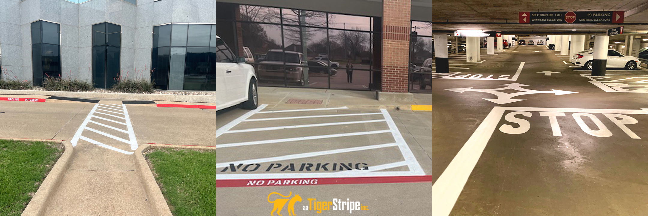 Tiger Stripe Parking Lot Striping Services